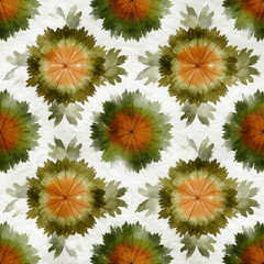 Poster - Abstract Earthy Tie Dye Burst Pattern with Seamless Design for Creative Projects