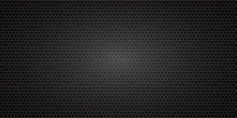 Wall Mural - Black metal texture steel background. Perforated sheet metal. vector