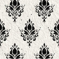 Poster - Classic Kanok Pattern Featuring Flames and Vines in a Seamless Textile Design for Backgrounds and Decor