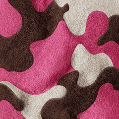 Poster - Abstract Seamless Pattern of Cow Hide Print in Bold Pink and Brown Colors for Modern Design Projects