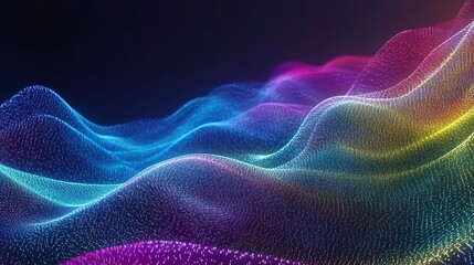 Poster - Animated Abstract Dark Background with Swirling Vibrant Colors