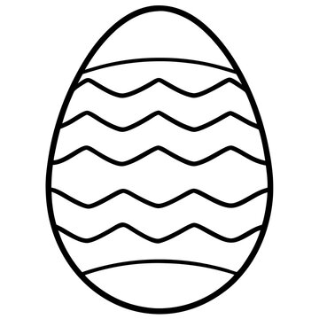 Clean Easter Egg Outline Vector