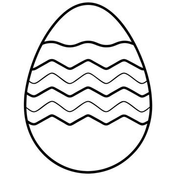 Clean Easter Egg Outline Vector