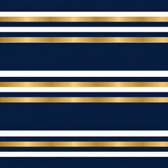 Poster - Elegant Seamless Pattern of Horizontal Stripes in Navy Blue with Gold Accents for Versatile Design Projects