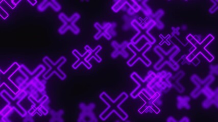 Poster - Glowing Cross Mark. Computer generated 3d render