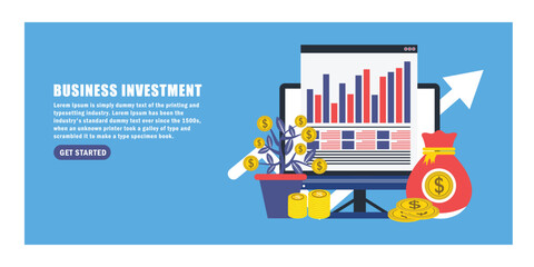 Poster - business investment landing page conept