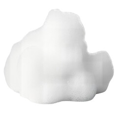 Poster - A white foam shape on a transparent background. The foam appears soft and irregular, resembling a cloud or a soap bubble. Ideal for various design applications.