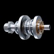 © Matcha_09 - Detailed cross section of steam turbine showcasing its intricate components and engineering design. metallic parts reflect precision and advanced technology, highlighting turbine functionality