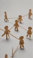 Leinwandbilder - Connections bridging unity and division in creative expression of social bonds
