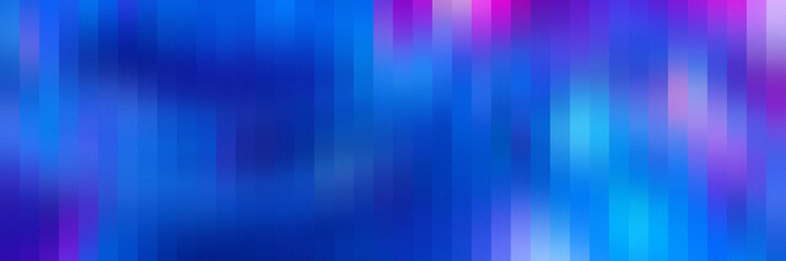Fototapete - Blue neon gradient abstract ribbed background with vertical light blur effect. Fractal textured wave pattern. Colorful glass distortion for banner, web, technology, poster, prism glow design