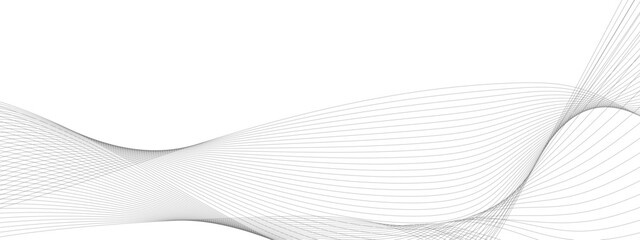 Poster - Abstract wave blend lines on transparent background. Design for banner, wallpaper, background and many more.	