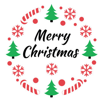    Merry Christmas typography vector illustration.
