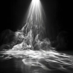 Poster - Dramatic smoke and light background