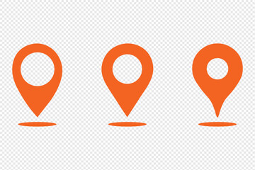 Poster - Location vector icon. Pin icon vector isolated on transparent background. Location icon. Map pointer icon. Point. Locator. Address mark icon. 