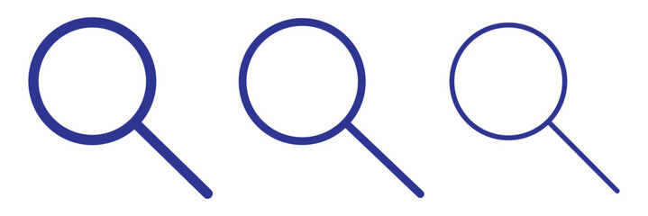 Wall Mural - Search icon set. Magnifying glass icon.