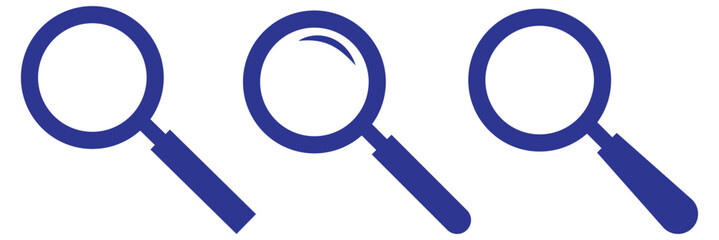 Wall Mural - Search icon set. Magnifying glass icon.