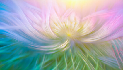 Poster - Swirling colors of a soft flower in a vibrant abstract composition under bright light