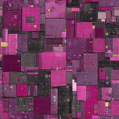 Poster - seamless texture explore unique cyberpunk digital matrix showcasing vibrant pink and dark hues. design creates captivating backgrounds for various creative projects artwork generative ai