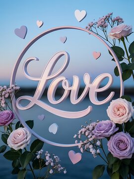 Romantic Love Typography