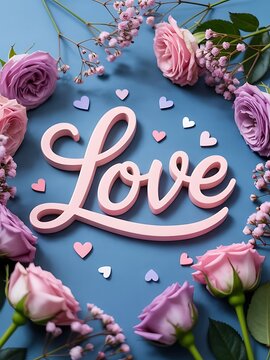 Romantic Love Typography