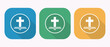 © BakiBullah - Modern Christian App Icons. Three Color Variations,  Clean Design,  Faith Symbolism.