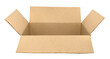 © Gudman - Empty open cardboard box on a white background. Package. Isolate paper boxes