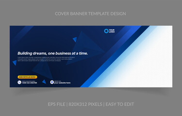 Fototapete - abstract background template business banner with image space replacement for social media and website promotion