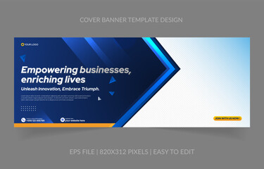Fototapete - abstract background template business banner with image space replacement for social media and website promotion