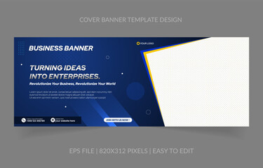Fototapete - abstract background template business banner with image space replacement for social media and website promotion