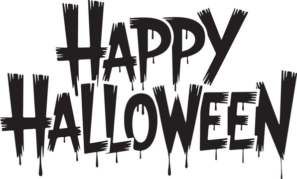 Spooky Happy Halloween graphic design for Halloween decor