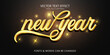 © wintoko - New year gold editable text effect, Script text style