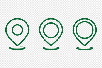Poster - Pin location icon for map and navigation. Location vector icon set. Point illustration sign collection. position symbol. Place logo.