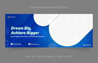 Fototapete - abstract background template business banner with image space replacement for social media and website promotion