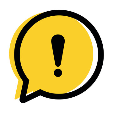 Hazard warning sign, exclamation mark sign flat vector illustration isolated on white background.