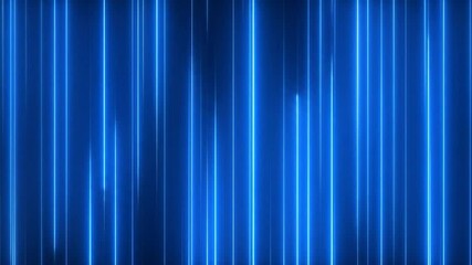 Poster - Abstract background of vertical neon blue lines