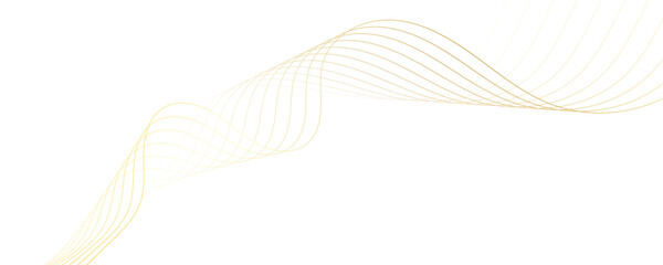 Poster - Abstract golden linear background. Flowing particles future technology concept abstract gradient and gold wave curve lines banner.