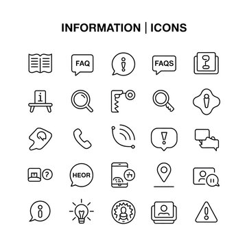Web communication and business internet social media icons set