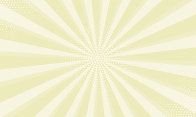 Aufkleber - Radiant yellow background. Pop art comic book background. Sunburst yellow background with radial lines and halftone dots. 