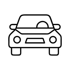 Poster - Car automobile vehicle transport outline icon vector illustration for graphic design and website assets