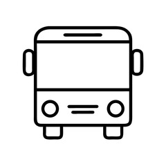 Poster - Bus line icon vector, public transportation bus symbol, bus station sign, bus travel outline design icon
