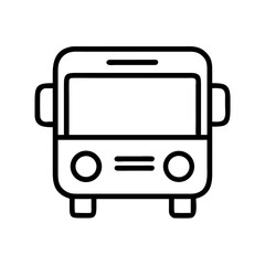 Poster - Bus vector icon transportation vehicle public transport automobile travel outline simple design element
