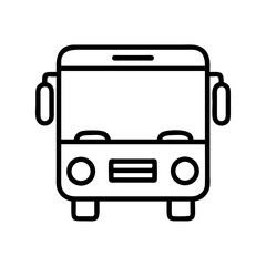 Poster - Outline bus vector illustration for transportation design needs public transport and travel graphic design