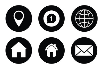 Fototapete - A comprehensive vector set of web design icons and buttons for internet communication