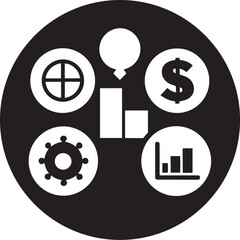 Fototapete - Video player icon set for web and business design