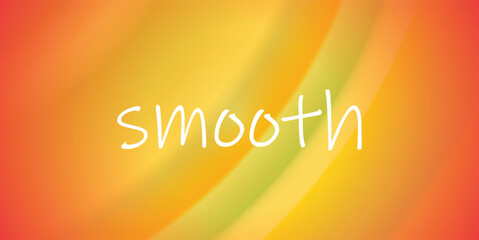Poster - Smooth gradient background vector design. Colorful abstract blend of orange, yellow, and green curves for modern backdrop and digital art decor.