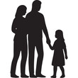 © Dotters - Couple with Toddler Silhouette - Joyful Vector Art