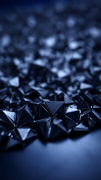 Abstract geometric shapes in dark blue tones.