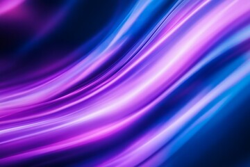 Canvas Print - Abstract swirling waves of vibrant purple and blue light