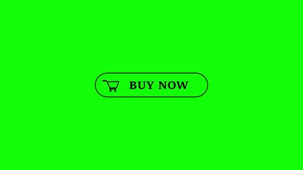 Poster - Animated buy now button with shopping cart icon and green screen background