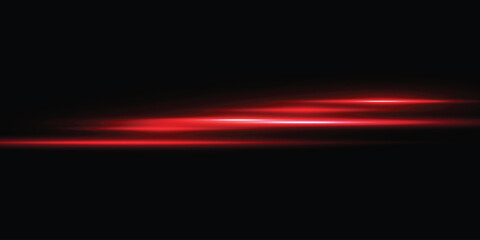 Wall Mural - laser lines of light. horizontal neon light. neon red horizontal speed lines. glowing stripes. laser